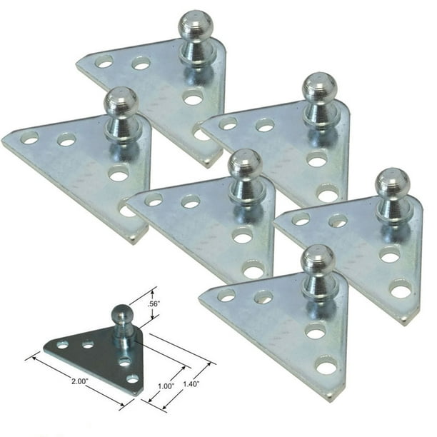 Gordon Glass Co. 4 Pack 10MM Ball Stud Bracket for Gas Spring/Prop/Strut Gordon Glass Co. 4 Pack 10MM Ball Stud Bracket for Gas Spring/Prop/Strut